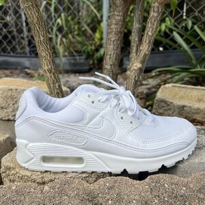 Nike Air Max 90 Shoes Womens DH8010-100 Sneakers White/ White US 7